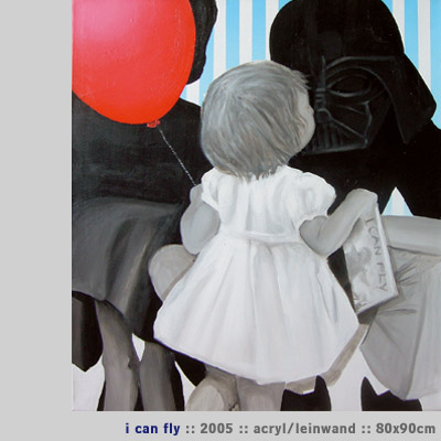 I can fly, Acryl//Leinwand, 90x80cm, 2005