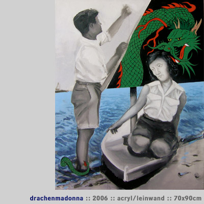 Drachenmadonna, Acryl//Leinwand, 90x70cm, 2006