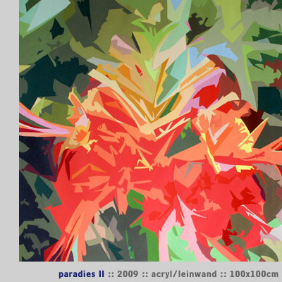 Paradies II, Acryl/Leinwand, 2009, 100x100 cm
