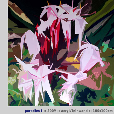 Paradies I, Acryl/Leinwand, 2009, 100x100 cm