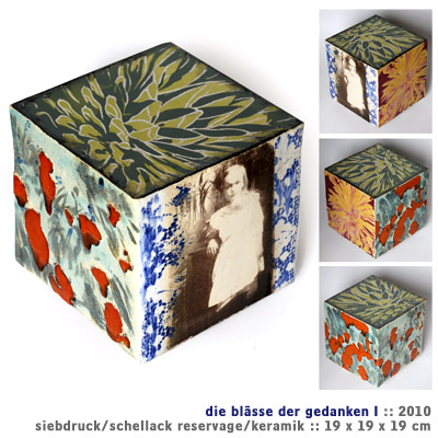 Blaesse der Gedanken 1, 2010, Siebdruck/Keramik