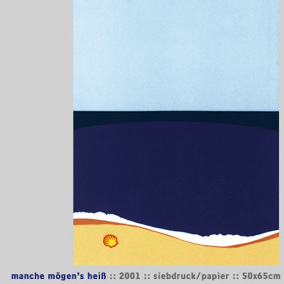 Manche, 2001, Siebdruck/Papier, 50x65cm