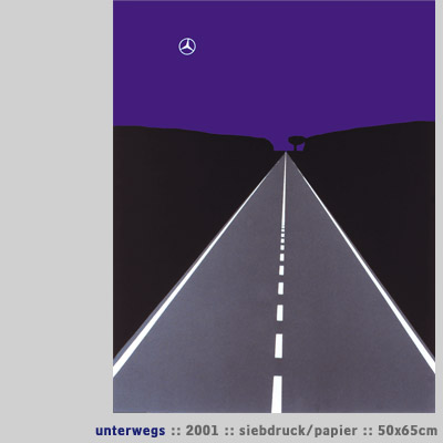 Wolken, 2001, Siebdruck/Papier, 50x65cm