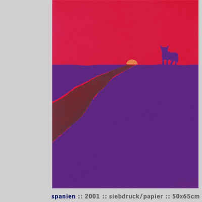 Spanien, 2001, Siebdruck/Papier, 50x65cm
