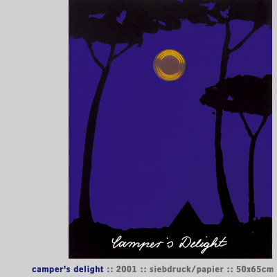 Camper, 2001, Siebdruck/Papier, 50x65cm